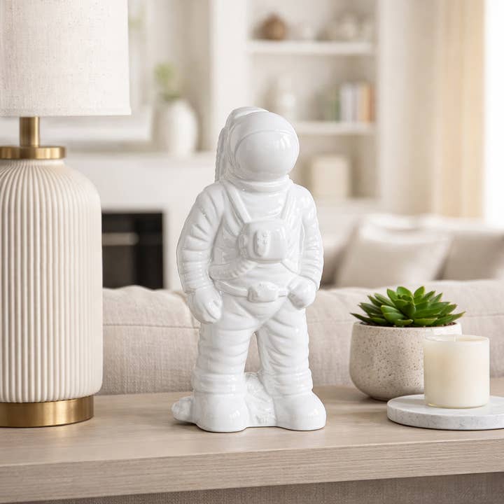 Sagebrook Home - Wholesale Decorative Figurine - Decorative Figurine - White Ceramic Modern Astronaut, 12 in.1