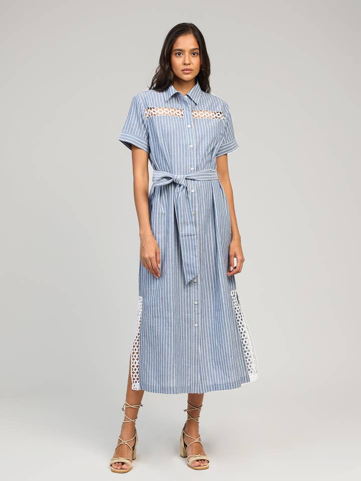 LONG DRESS OTAIRA blue for wholesale by An'ge