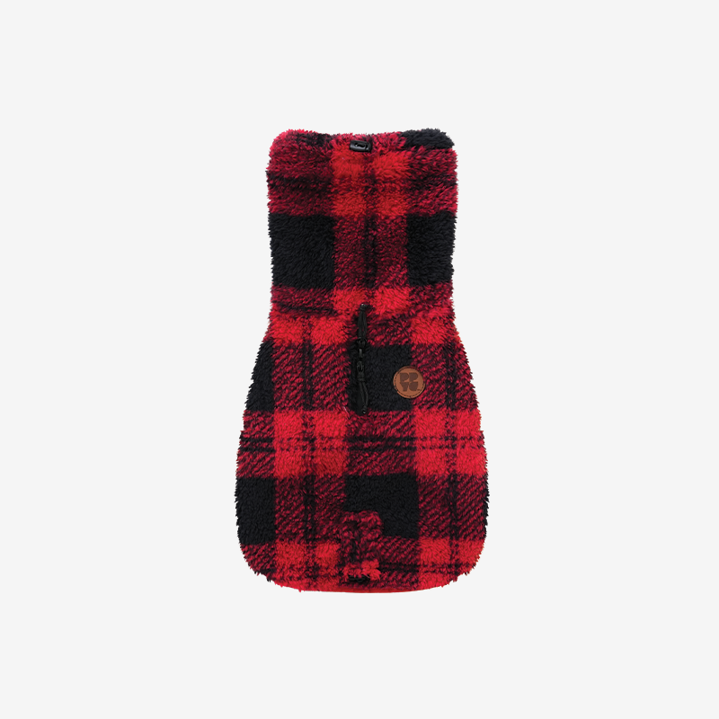 Puppy Gallery – Poncho para cão - Cão por atacado – Poncho de Padrão Xadrez em Fleece Chouchou5