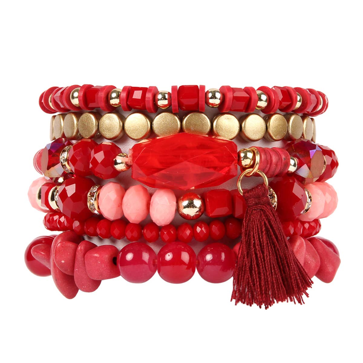 MYS Wholesale Inc - Wholesale Beaded Bracelet - Boho Charm Tassel Bracelet1