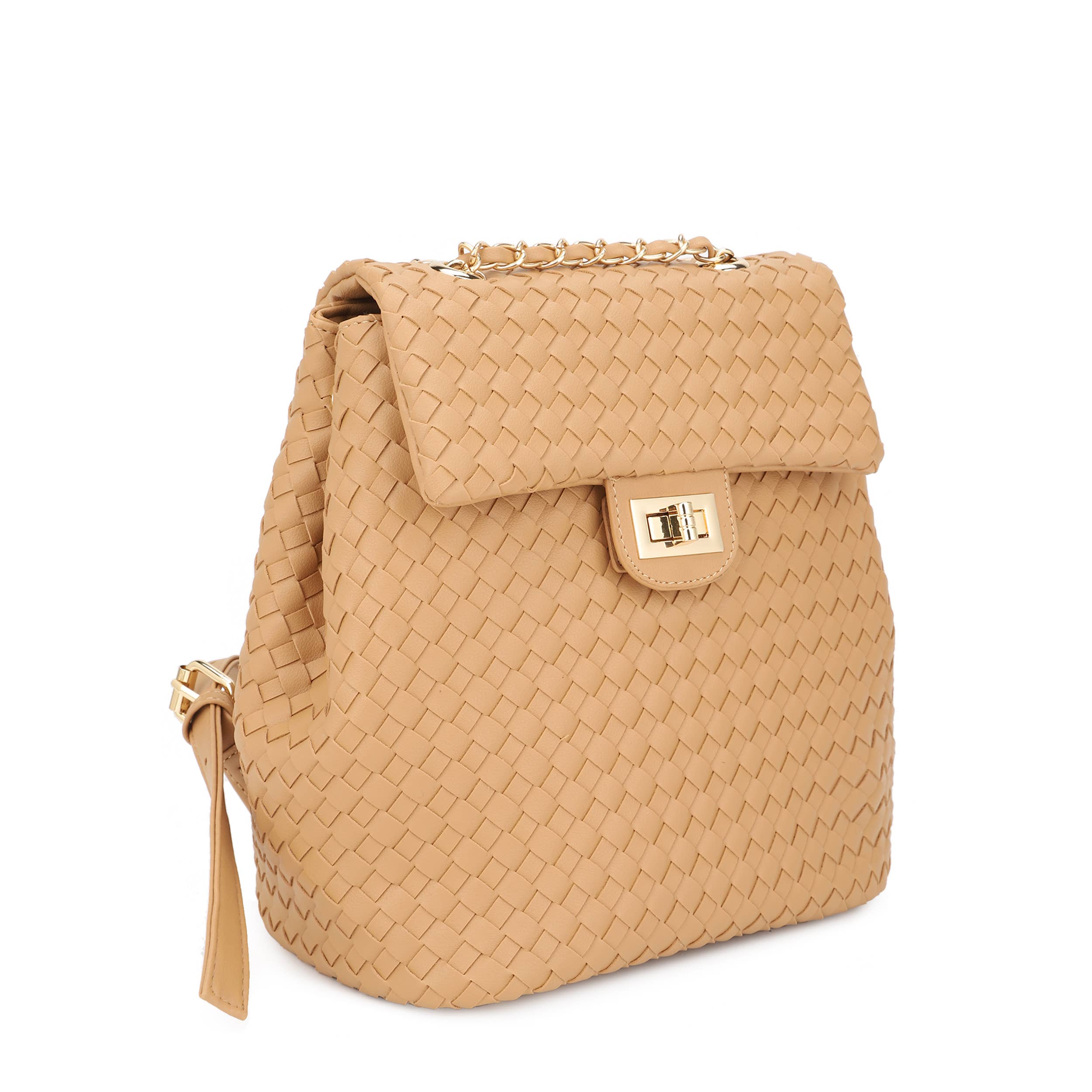 KAYLA+AVA - Wholesale Backpack - Women's - GABRIELLA Woven Backpack with Chain Strap0