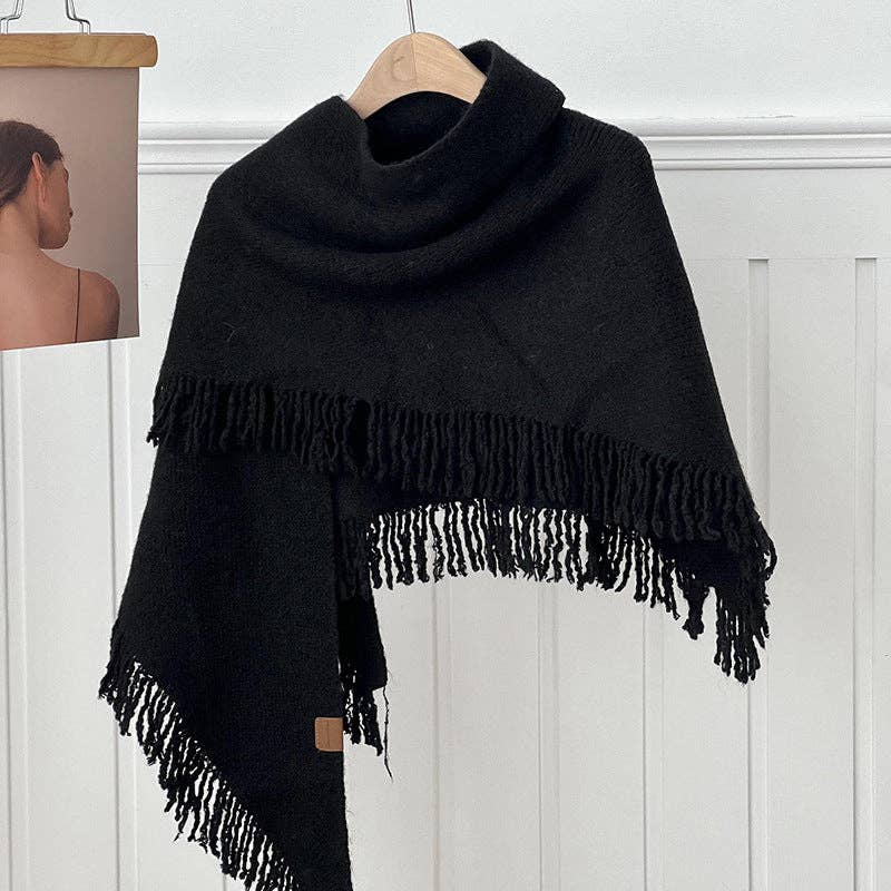 Dipped Shop – wholesale Scarf – Women's – Tassel Solid Color Knit Shawl Scarve DPS16071