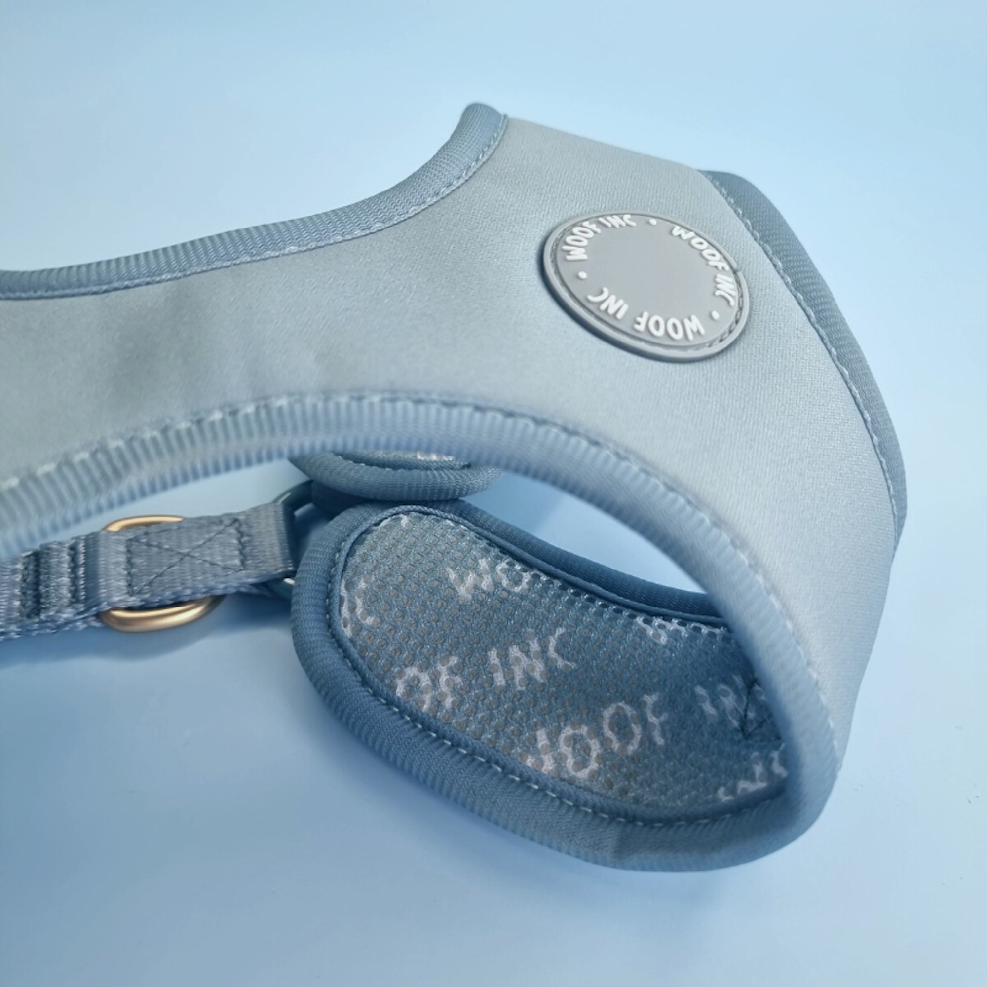 WOOF INC - Wholesale Pet Harness - Dog - Dusty Blue Adjustable Dog Harness2