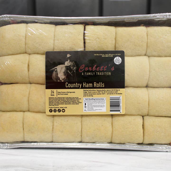 Country Ham Rolls for wholesale by Corbett's Craft Meats