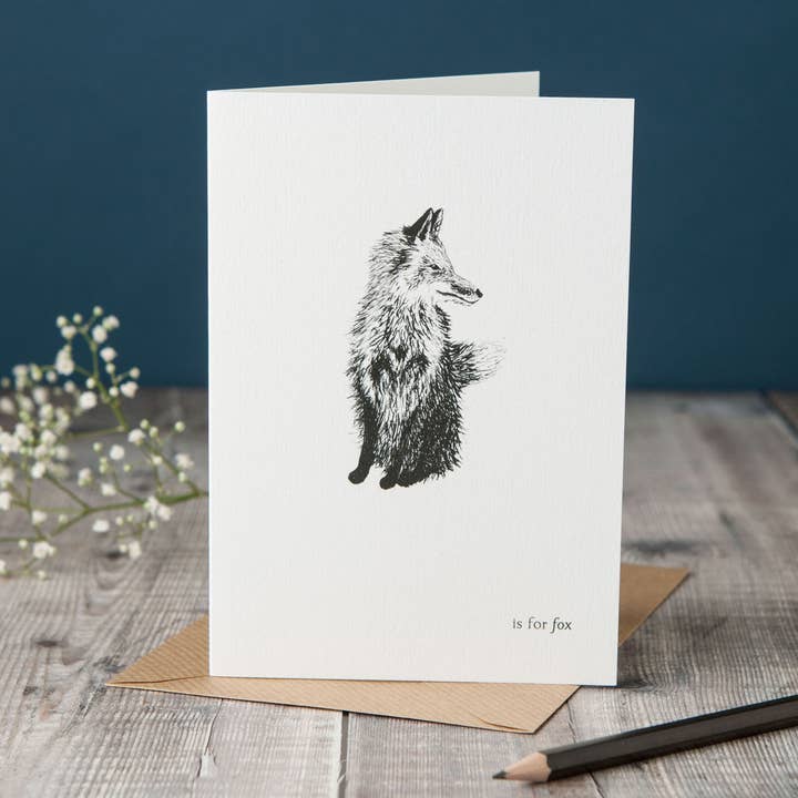 F er til Fox Card for engroshandel hos Lucy Coggle Designs