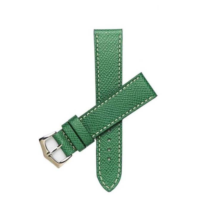 Bracelete de relógio em pele verde Epsom por atacado de MilanoStraps