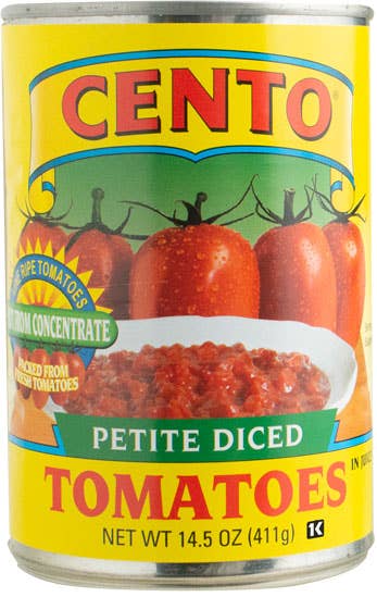 KeHE Distributors, LLC - Wholesale Pasta Sauce - Cento Petite Diced Tomatoes, 14.5 oz