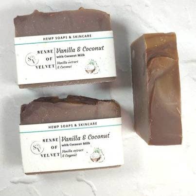 Vanilla Coconut Body Soap for wholesale by Sense of Velvet