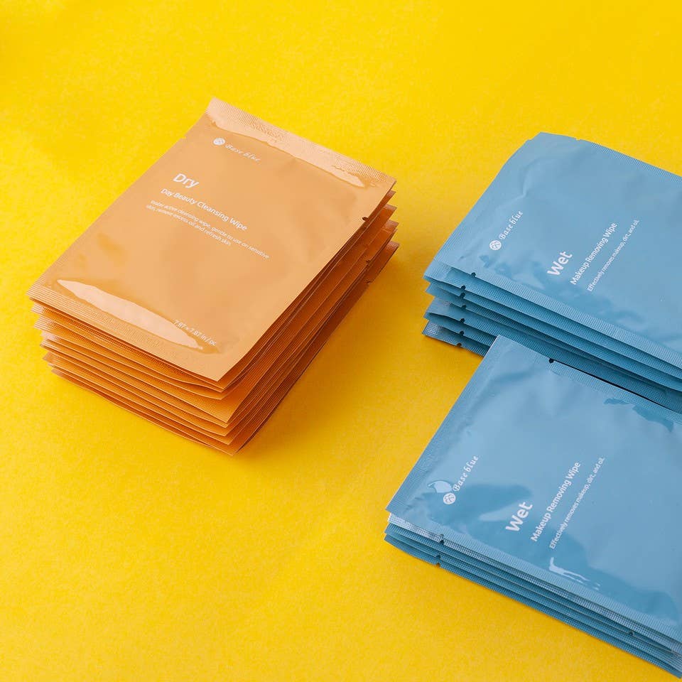 Baseblue Cosmetics - Wholesale Face & Body Wipes - Dry and Wet - Dual Action Facial Cleansing Wipes (20 counts)3