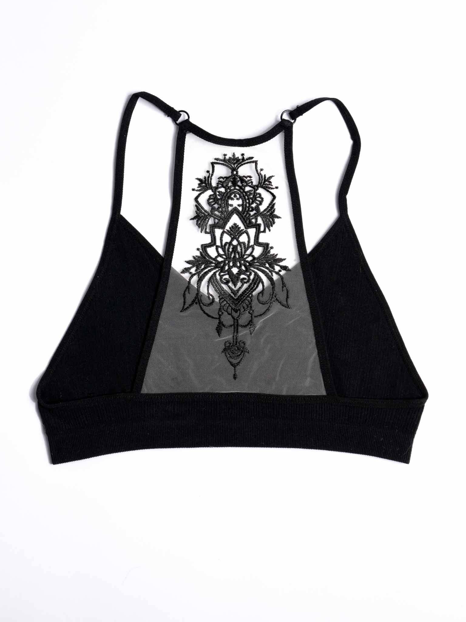 Tattoo Bralette - Black for wholesale on Faire4