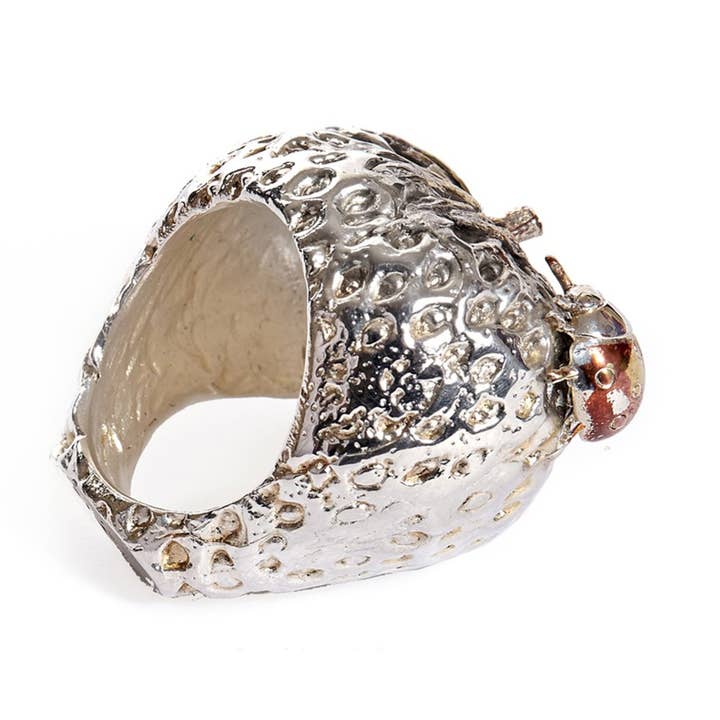 Strawberry ring for wholesale by NICOLAS THEIL PARIS