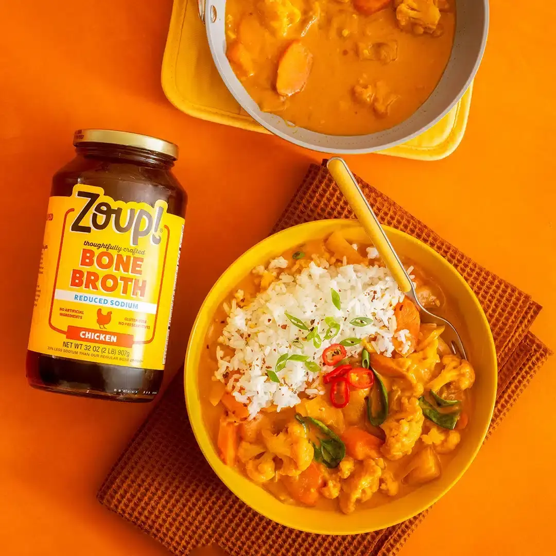 Zoup! Specialty Products - Venta al por mayor Caldo - Caldo de Hueso de Pollo con Sodio Reducido1