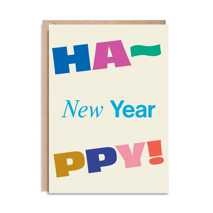 Felice Anno Nuovo! Biglietto d'auguri per la vendita all'ingrosso da parte di Goods Made by Digitrillnana