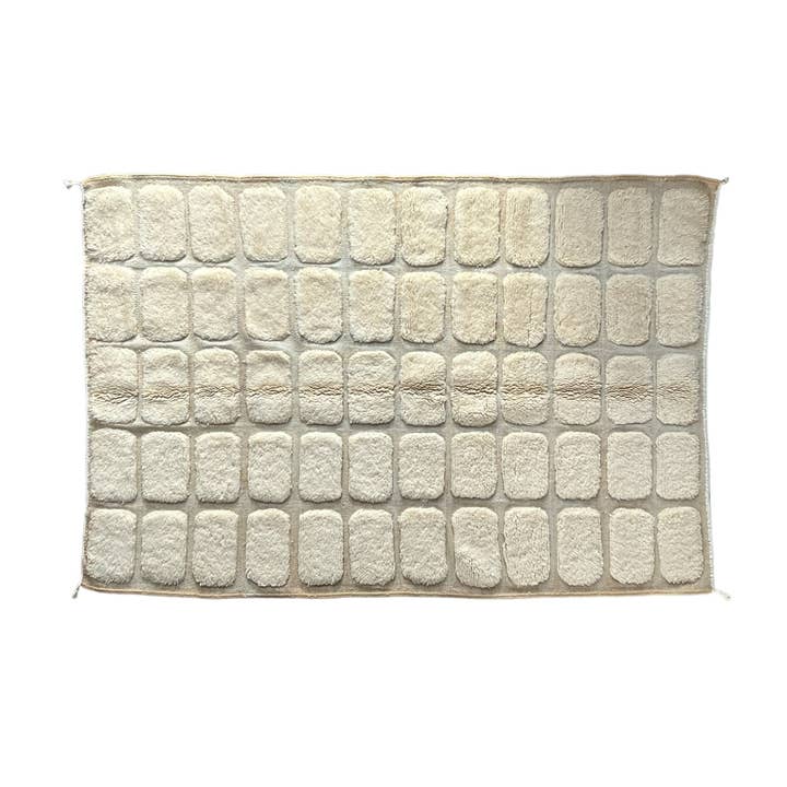 Thalia Rug – Textured Grid Wool Rug | Artisan-Made in Morocco for wholesale by Madouk Collection