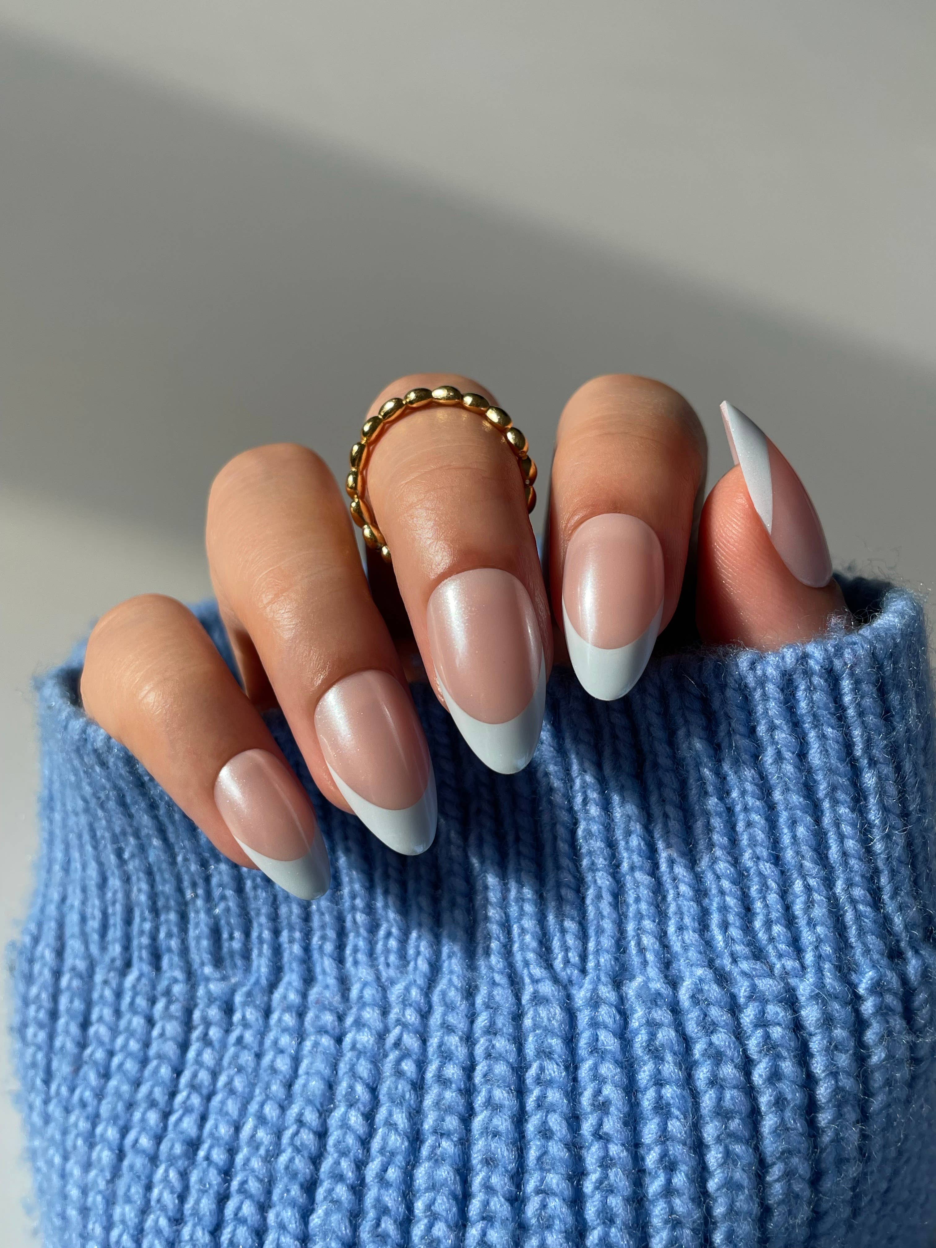 Glamnetic - Wholesale Press-On/Fake Nails - Blueberry Icing Press-On Nails | Baby Blue French Tip6