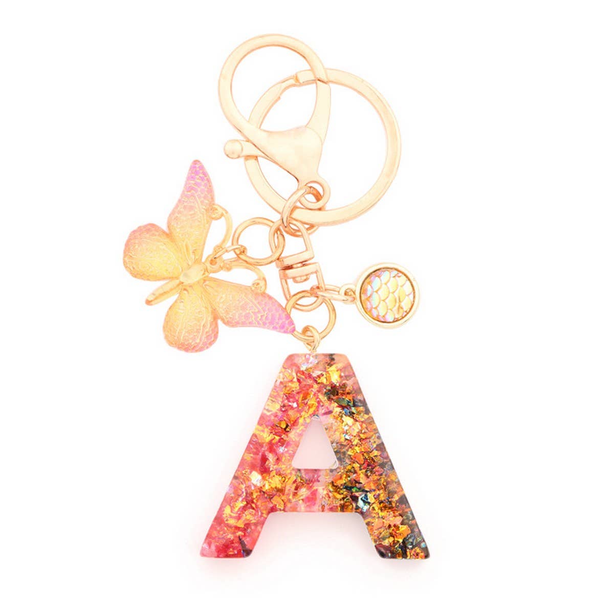 ACCITY - Wholesale Keychain - Women's - Creative Crystal Letter Keychain with Resin Sequins_CWAB50210
