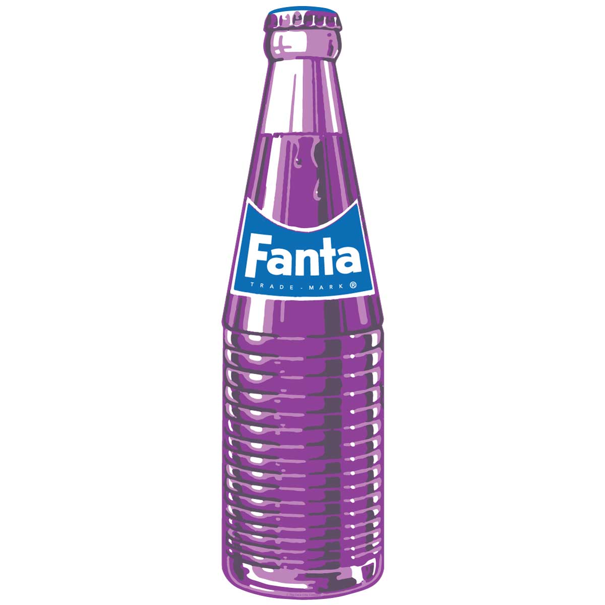 RetroPlanet - Venta al por mayor Pegatina - Adhesivo para botella Fanta Grape de los años 600