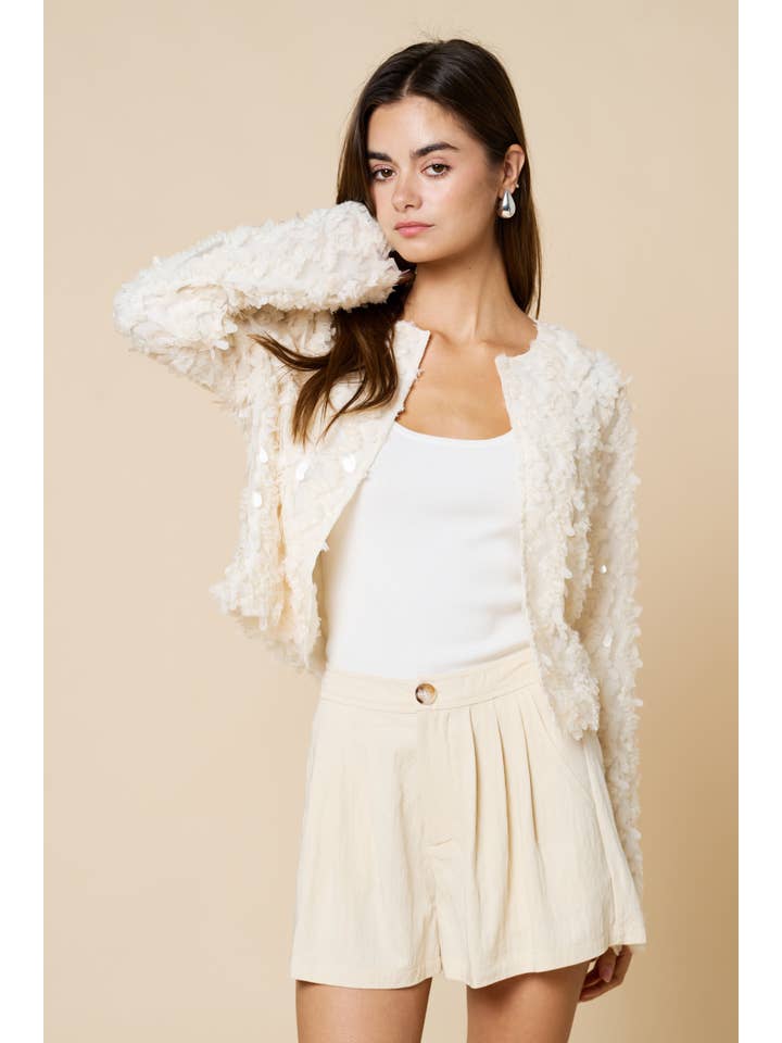 Lalavon - Vente Cardigan – femme - Cardigan ValentinenSequin