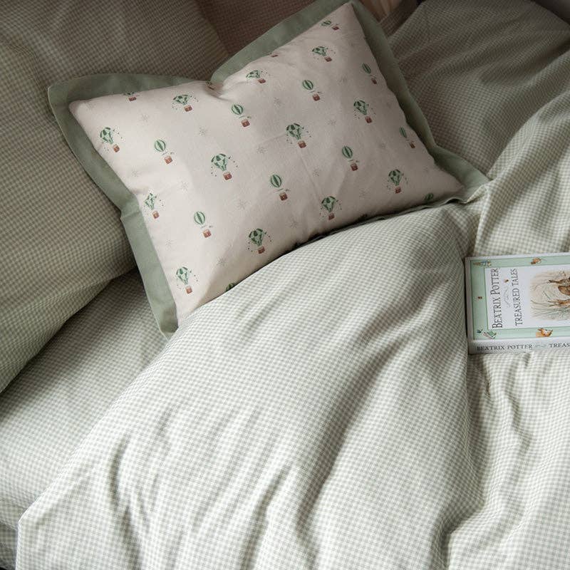 Evie and Skye Limited - Wholesale Bedding Set - Organic Duvet Bedding Set - Sage Gingham0