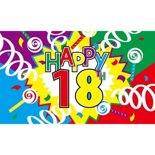 Grattis 18-årsdag 5'x3' för wholesale av Worldwide Flags Ltd