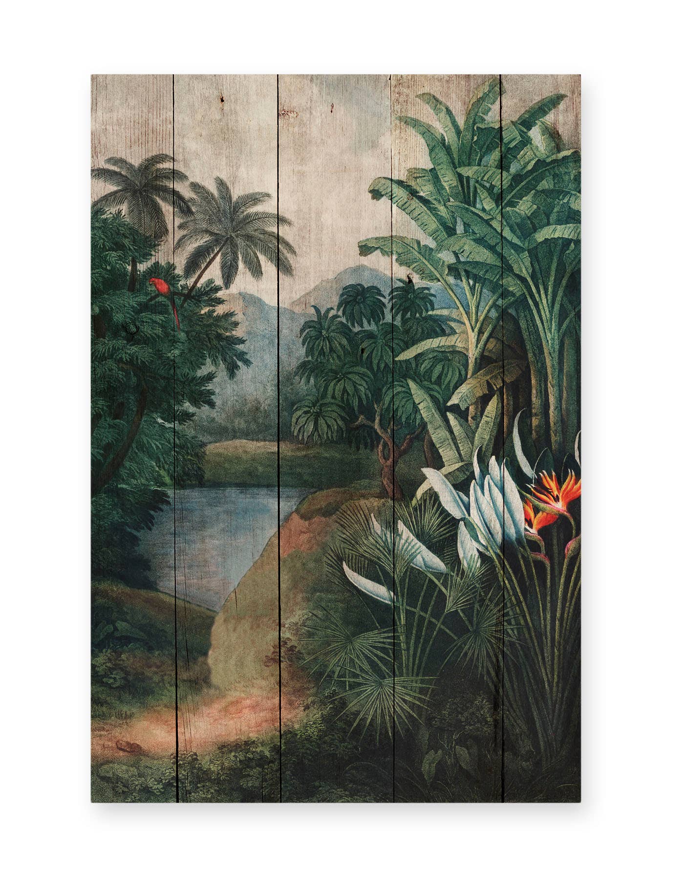 Really Nice Things - Wholesale Plaque - Decorative wood panel 60x40 tropical jungle0
