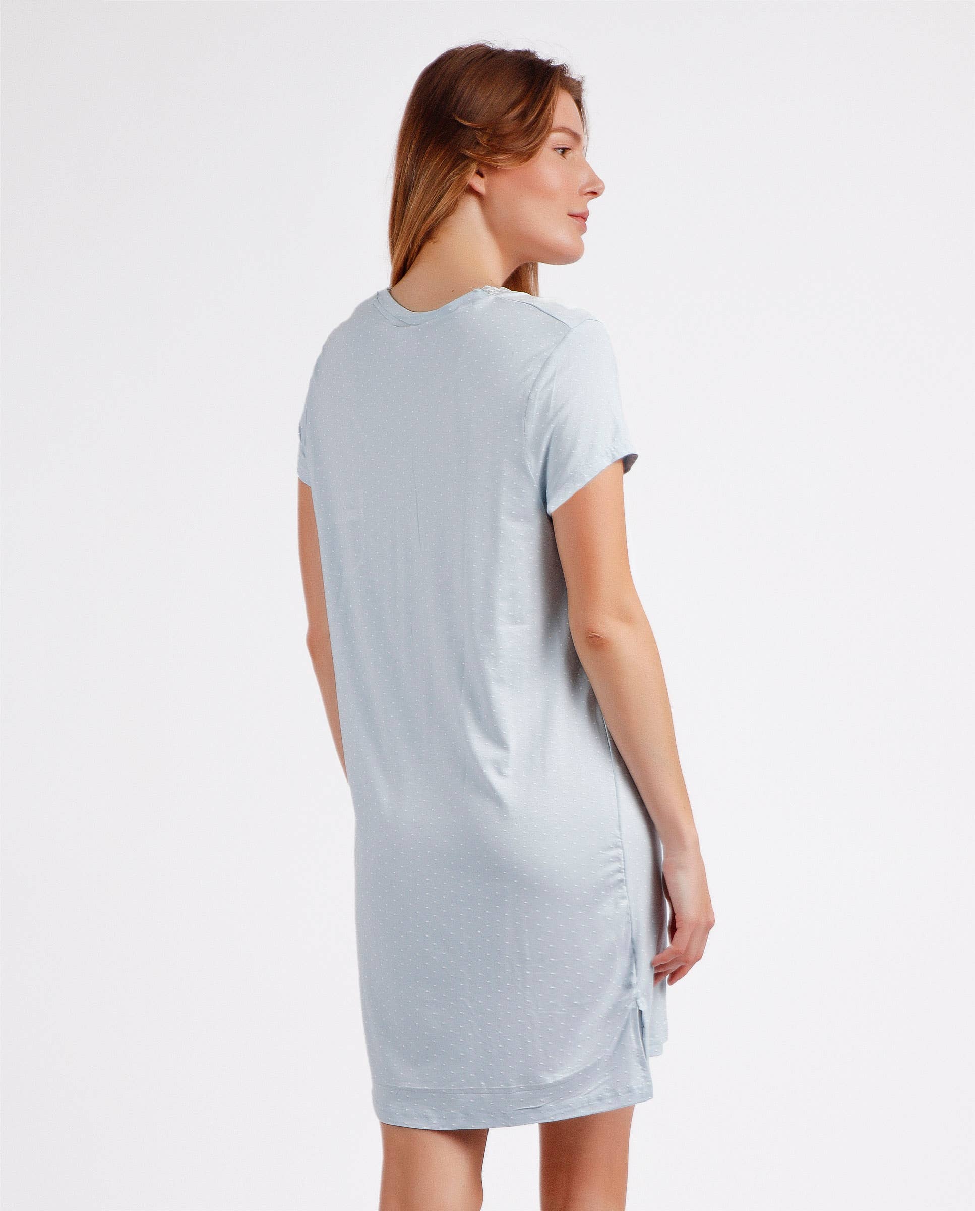 ADMAS - Vendita all'ingrosso Tunica - Donna - ADMAS Classic Camicia Morbida a Maniche Corte con Colletto e Pizzo per Donna3