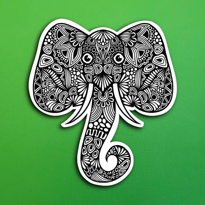 Eli the Elephant Sticker (WATERPROOF) for wholesale by Zenspire Designs