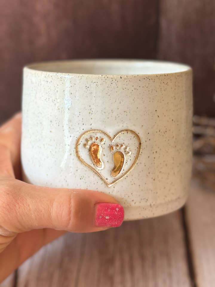 Ceramic Mug - Baby feet for wholesale by Wolf and Clay Pty Ltd