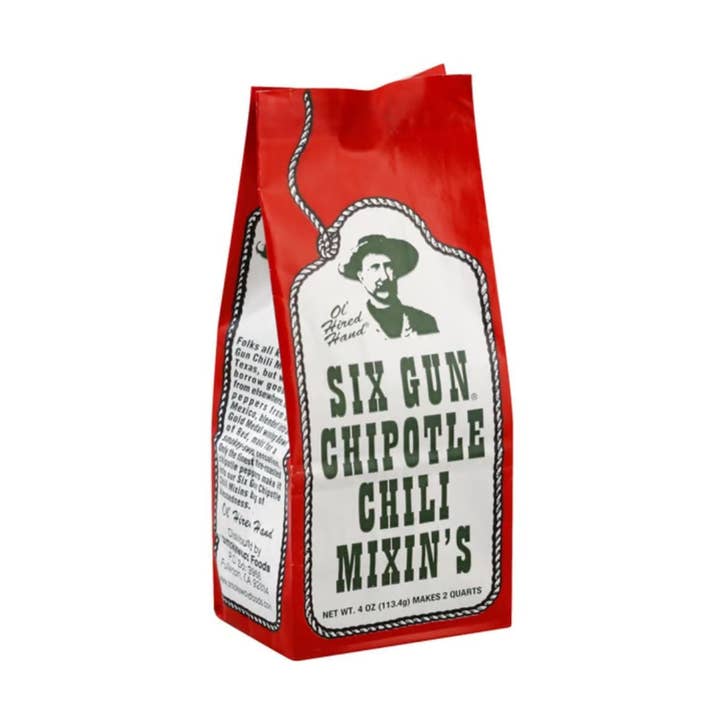 Six Gun Chipotle Chili Mixin’s – Smoky Texas Chili Seasoning for wholesale by Six Gun Chili