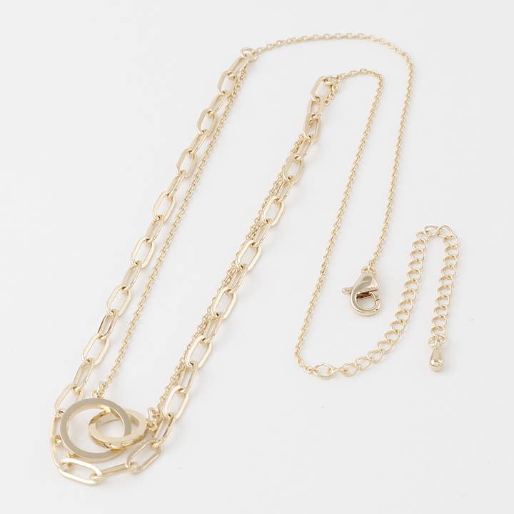3AM BY H&D ACCESSORIES - Wholesale Link & Chain Necklace - Twin Link Chain Necklace