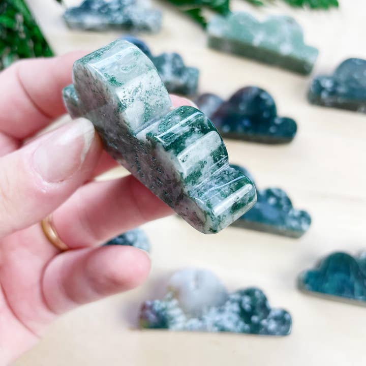 Ewelina Pas Jewelry - Wholesale Spiritual Stone/Crystal - Moss Agate Cloud Carving4