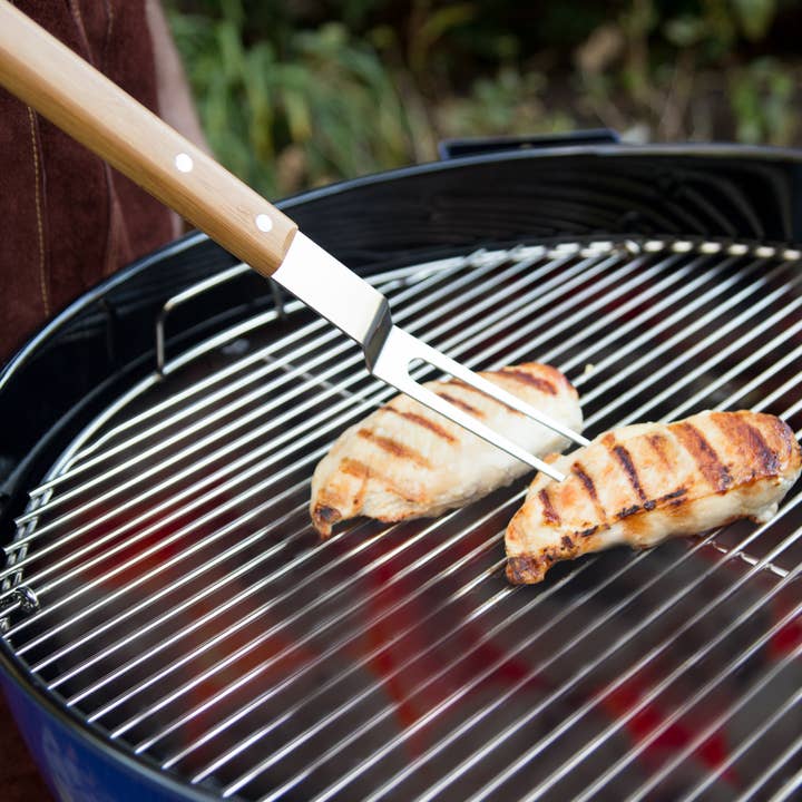 Fox Run Brands - Wholesale Outdoor Grill Tools - Outset Verde Grill Fork, Stainless Steel, 17.5"