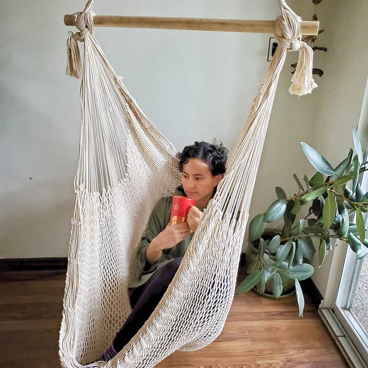 Indiarts collective - Venta al por mayor Hamaca - Silla hamaca ecológica, 100% algodón
