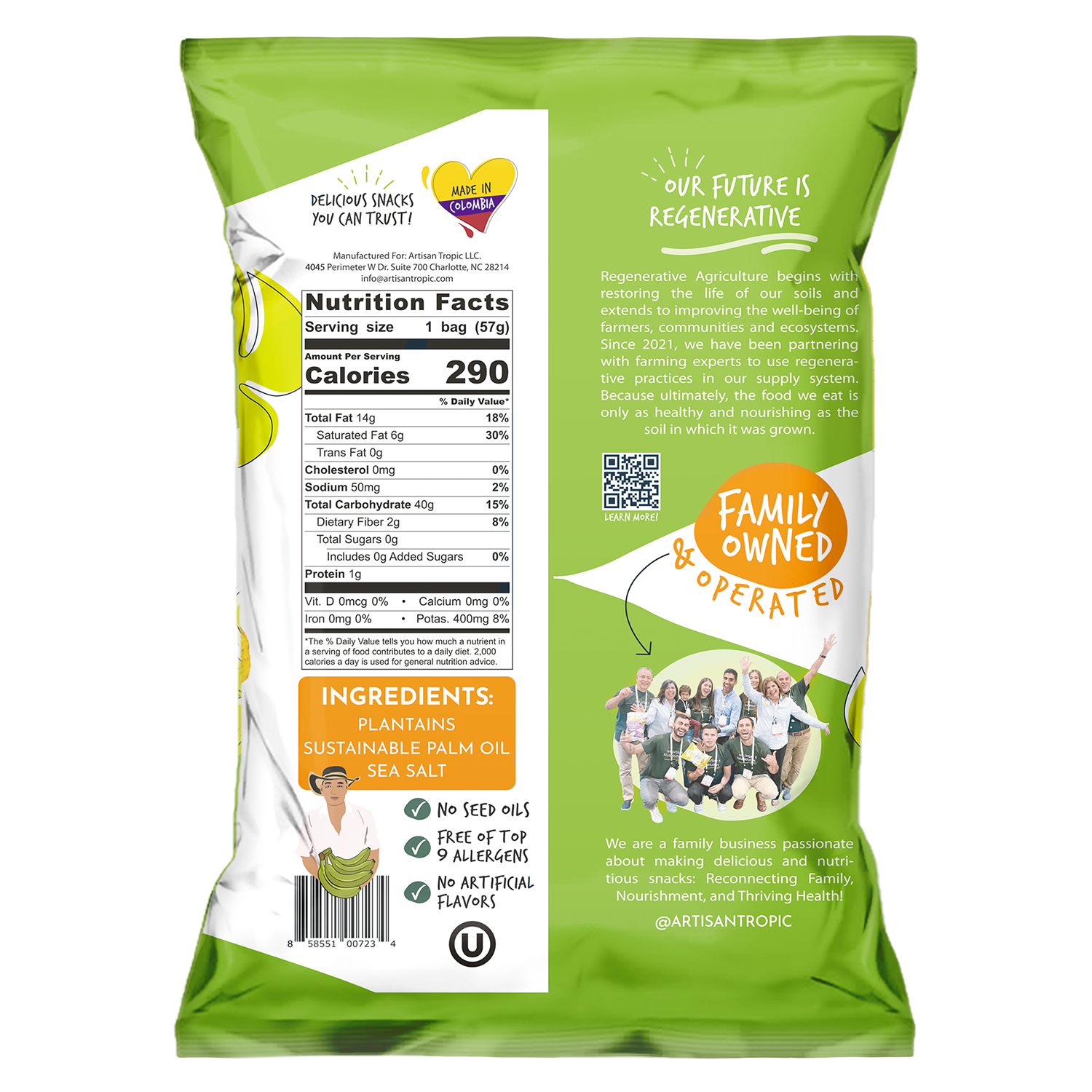 Artisan Tropic - Wholesale Chips - 4.5 oz Plantain Strips: Sea Salt6