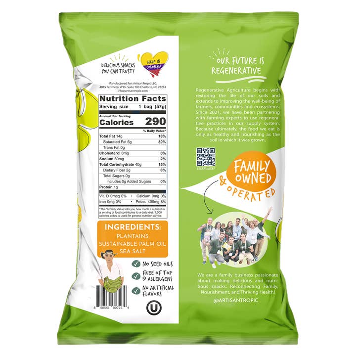 Artisan Tropic - Wholesale Chips - 4.5 oz Plantain Strips: Sea Salt6