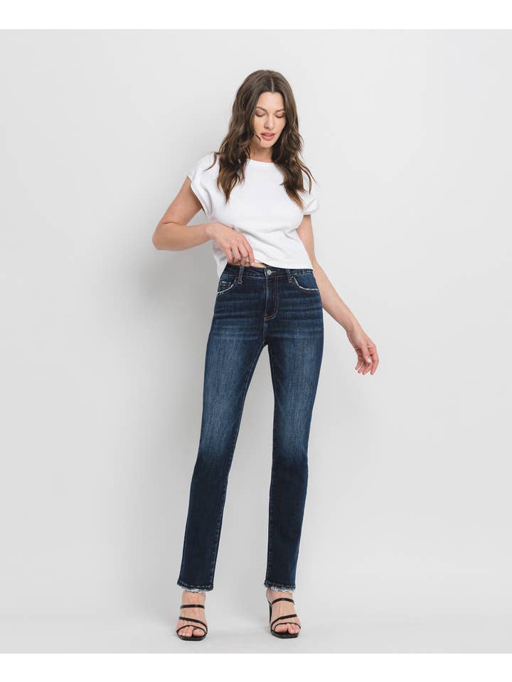 DAY DREAM HIGH RISE LONG SLIM STRAIGHT JEANS LV1258 for wholesale on Faire
