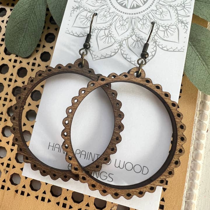 Boho lightweight maple  wood hoop  for wholesale by Seasideblooms