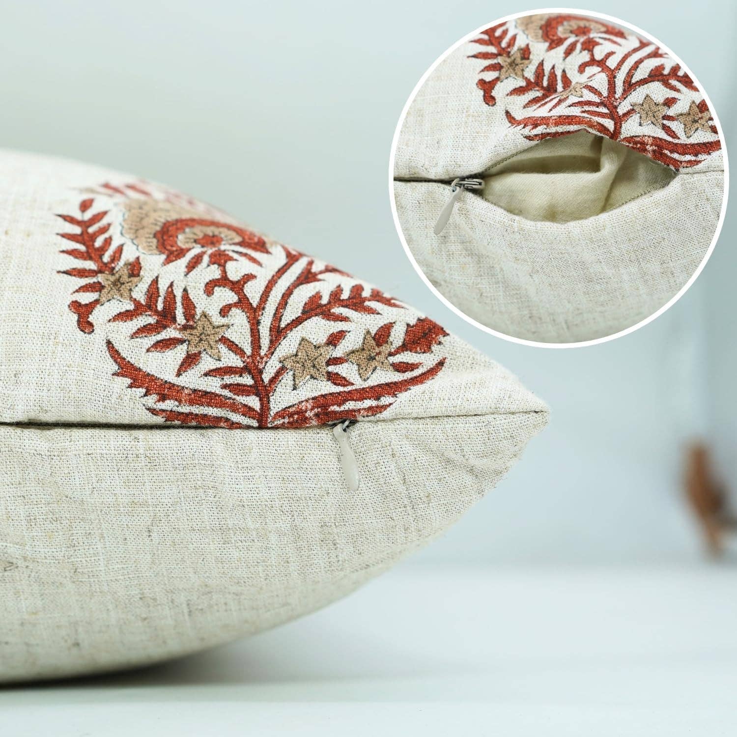 Fabdivine - Wholesale Throw Pillow Cover - Boho Desgin Viscose Linen Pillow Cover - Vanshika Mohini3