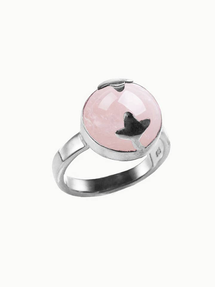Bague cabochon en quartz rose Sivalya - Spellbinder pour la vente par Sivalya