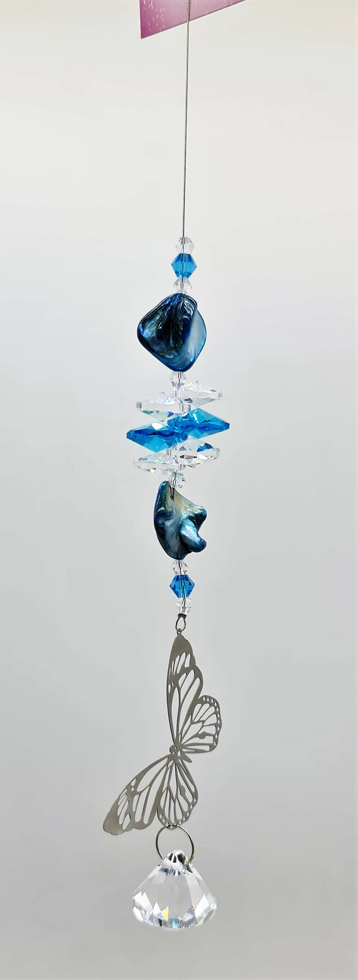 Gifts N Crystals – wholesale Suncatcher – Butterfly Suncatchers- filigree shell beads BFSC-S12