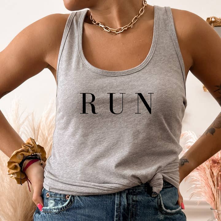 Camisole dos nageur RUN pour femme pour la vente par CK Carolina, LLC