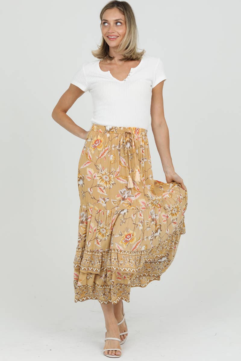 Nostalgia - Venta al por mayor Falda - Mujer - MAXI FALDA ESTAMPADA E6E87-A7304