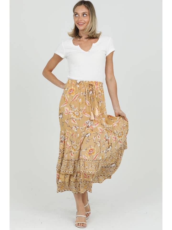 Nostalgia - Venta al por mayor Falda - Mujer - MAXI FALDA ESTAMPADA E6E87-A7304