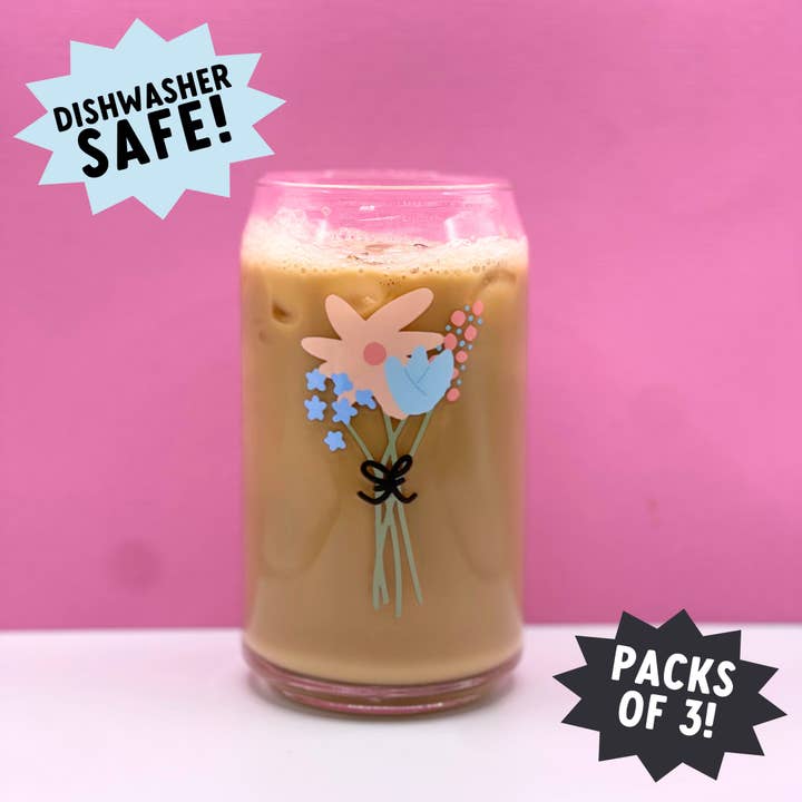 Floral Bunch - Glass Mug for wholesale by Just Be Kind Co.