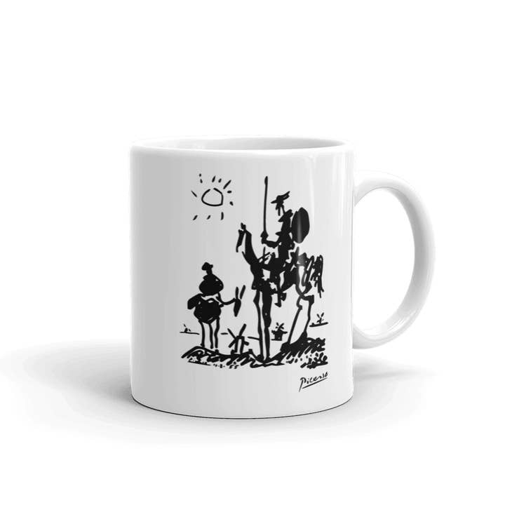 Art-O-Rama Shop - Wholesale Koffiemok - Beker met kunstwerk Don Quichot van La Mancha door Pablo Picasso uit 19552