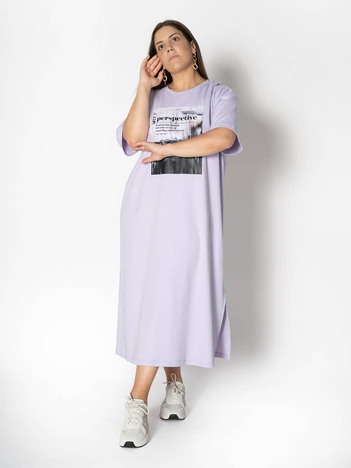 Graphic Print T-shirt Midi Dress for wholesale by NU-IN