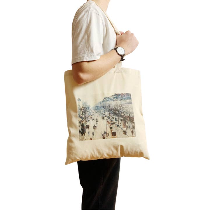 The Boulevard Montmartre at Night Tote Bag By Camille Pissar for wholesale by ZZZEBRAAA LIMITED