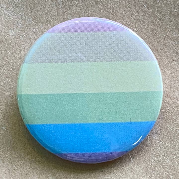 Pastel Rainbow Pride Pinback Button or Magnet for wholesale by Diem Designs Studio