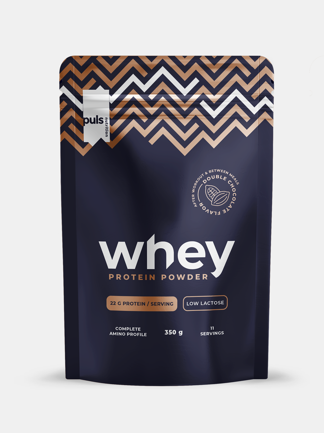 Puls Nutrition - Vendita all'ingrosso Proteine/superfood in polvere - WHEY doppio cioccolato 350 g a basso contenuto di lattosio0