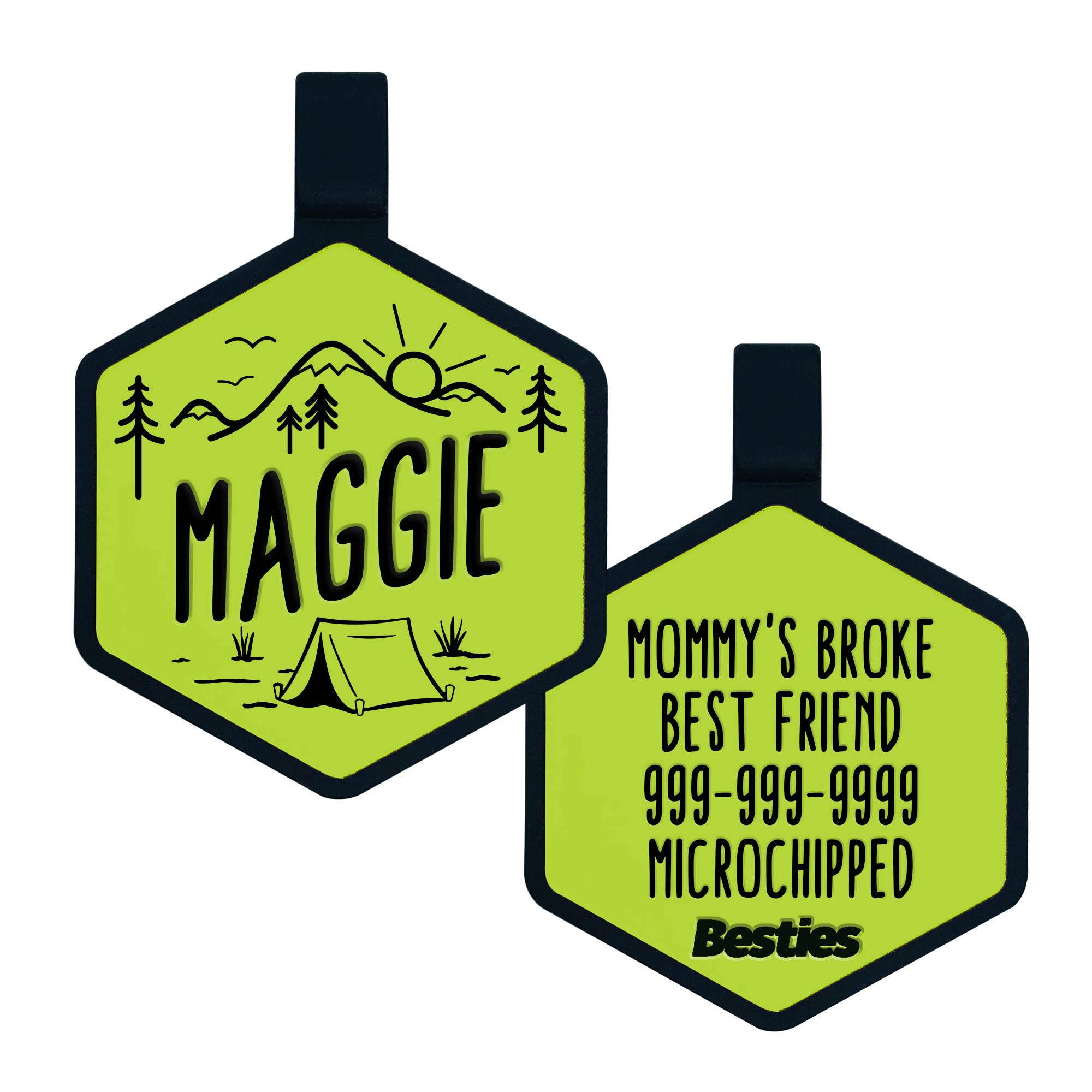 Besties Pets - Wholesale Pet Identification Tag - Dog - Adventure Is Calling Silicone Dog ID Tag15